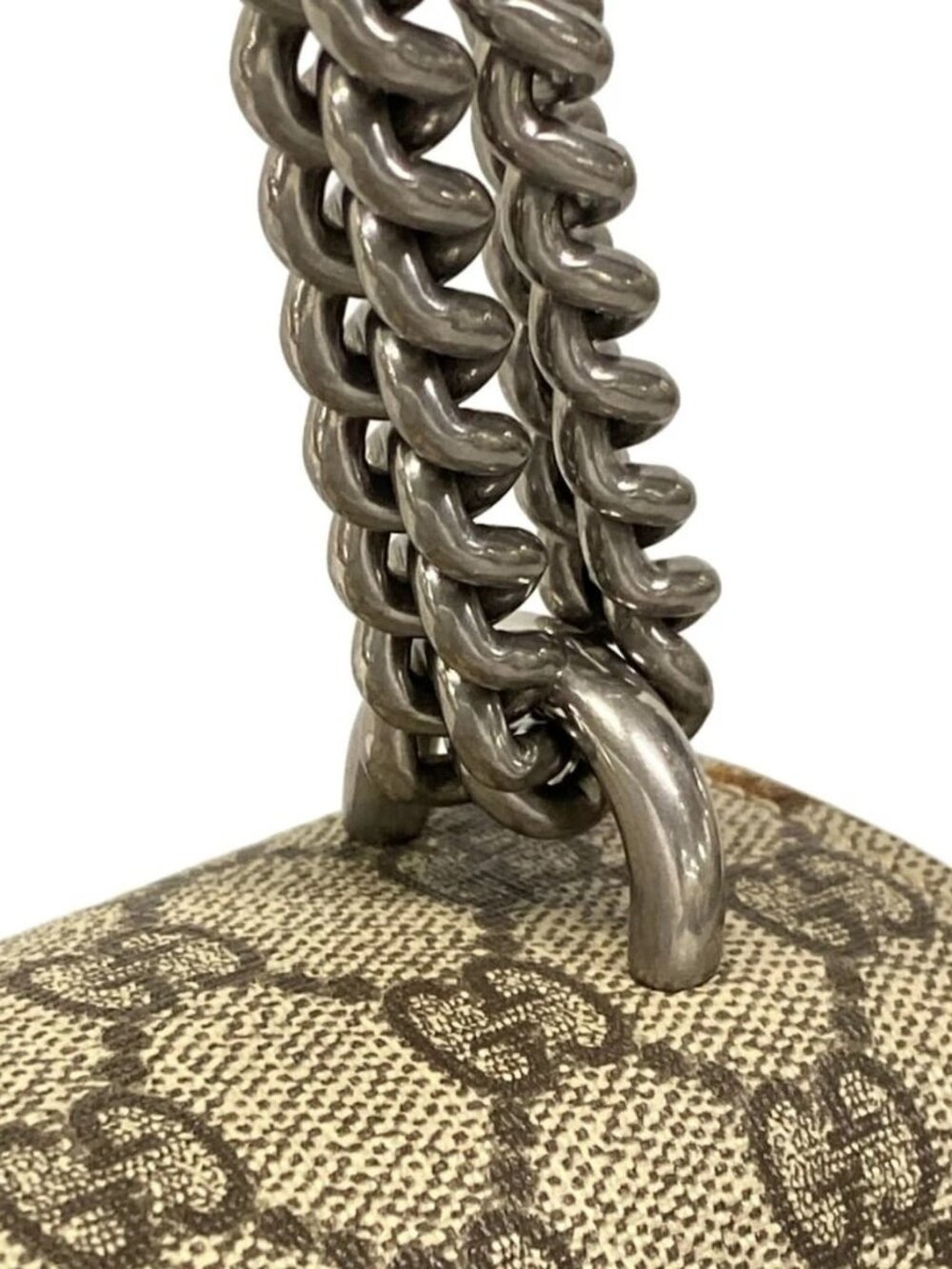 GUCCI Dionysus,GG Plus GG Supreme 400249 Dark Brown Beige Yellow PVC Suede - Picture 15 of 15